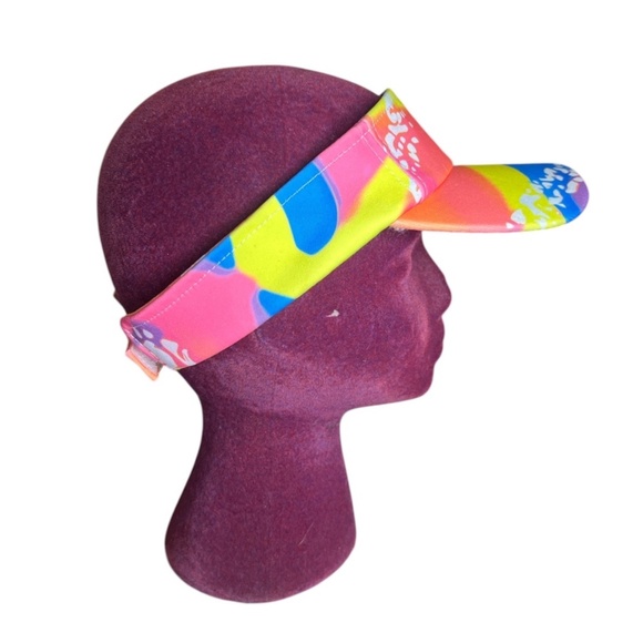 Vintage Neon Beach Visor Like Rollerblading Barbie 80s/90s Surf - Picture 4 of 6